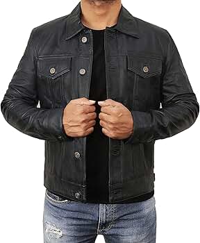 ジャケット・アウター A LEATHER TRUCKER JACKET SIZE56 OVY 81ZjIlS++1L._SY350_QL65_.jpg